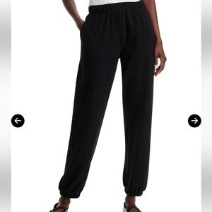 NWT Leset Teddy Fleece Joggers Black Small